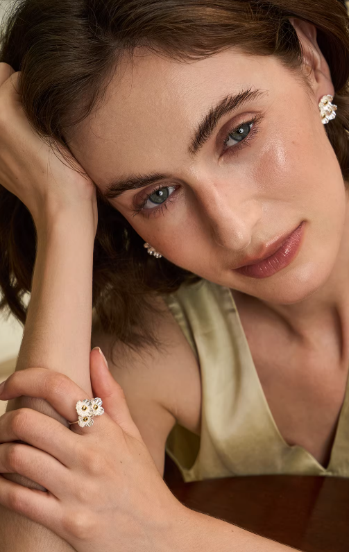 Crystal Bloom Color-Shift Ring