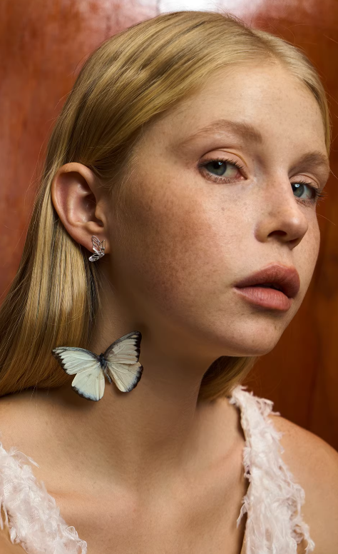 Layered Wing Butterfly Earrings