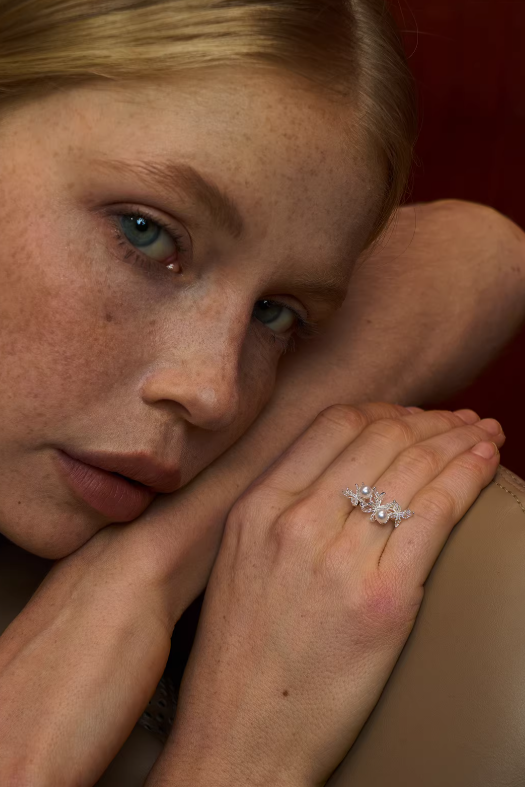 Glittering Butterfly Artisan Ring