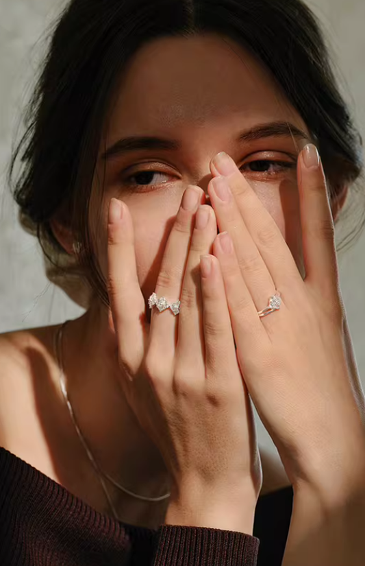 Trinity Zircon Asymmetrical Ring