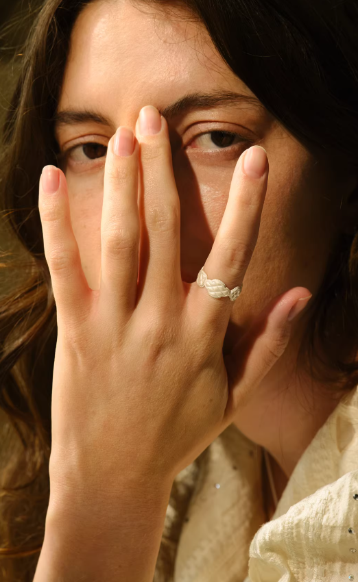 Diamond Quilt Geometric Silver Ring