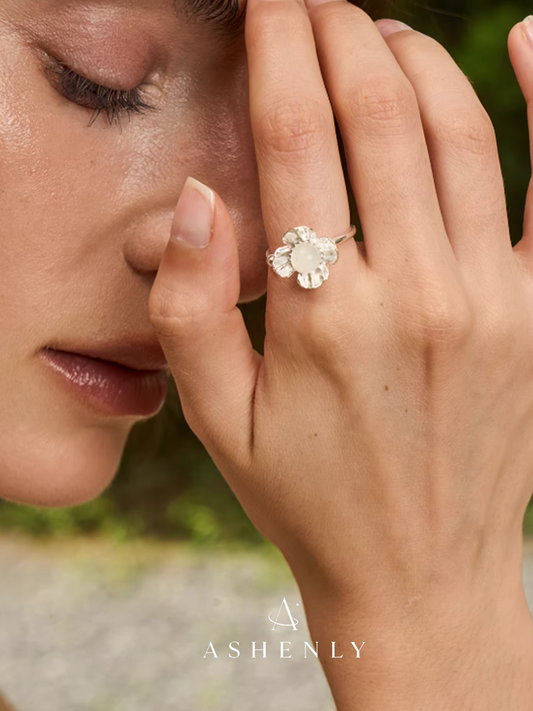 Crystal Bloom Color-Shift Ring