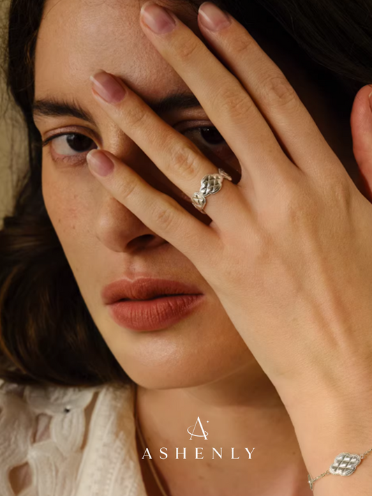 Diamond Quilt Geometric Silver Ring